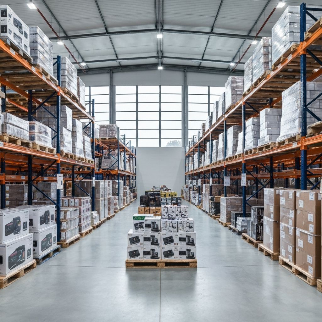 Warehouse with wholesale products